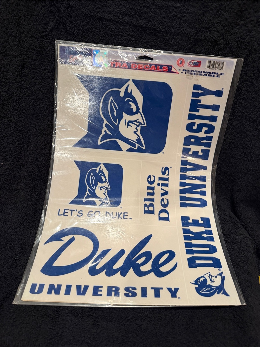 NCAA Duke University Blue Vinyl Decal Sheet